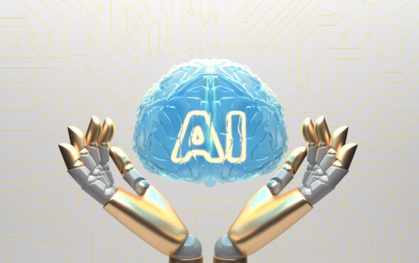 ai-cloud-concept-with-robot-arms